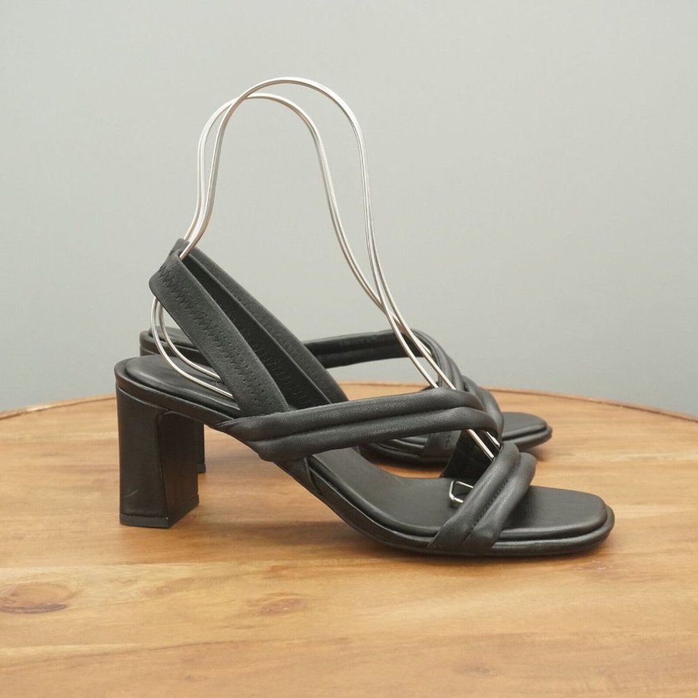 Caslon Black Strappy Slingback Block Heel Sandals